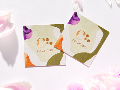 Cardamom business cards branding design logo print typography