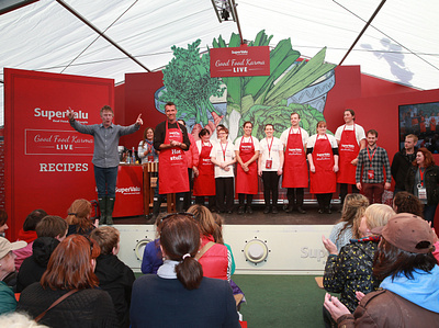 Supervalu tent at the National Ploughing Championships art direction design graphic design