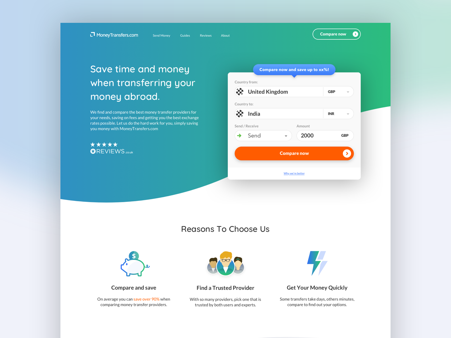 Money Transfer website UI design digitaldesign gradient homepage illustration landing page sketch ui uidesign website