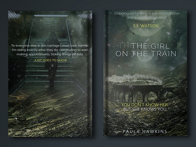 The Girl On The Train"Unofficial Cover" design digital 2d illustration manipulation