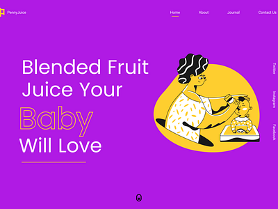 Penny Juice design hero typography ui web