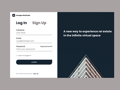 Quick Login Page for HNG 6 Task design hero login signup typography ui