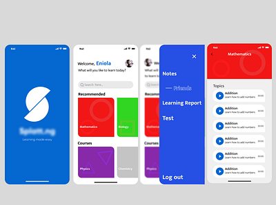 Design for a learning app concept design learning learning app mobile ui