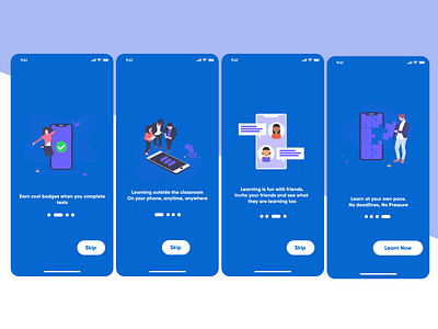 Onboarding for the learning app concept design illustration learning learning app mobile mobile app mobile app design mobile design mobile ui