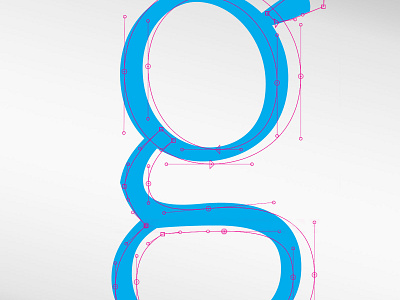 Lowercase g with beziers