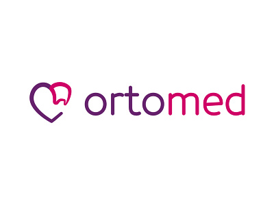OrtoMed dentist heart illustration logo tooth