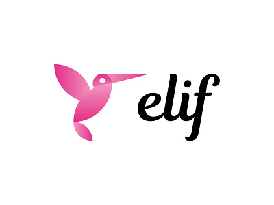Elif beauty salon bird hummingbird logo