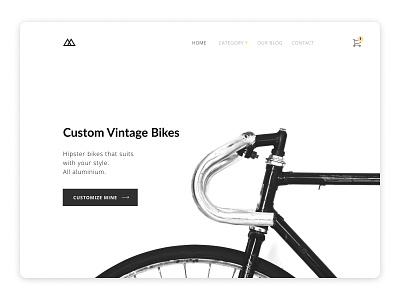 Landing Page - Custom Bike Ecommerce design landing page minimalist ui uidesign ux ux ui design uxdesign web website