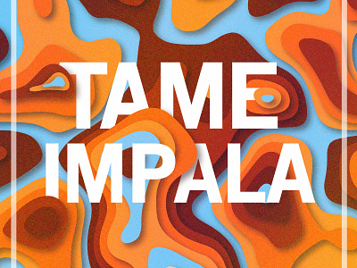 Tame Impala - Borderline cover design design french illustration music music album papercut tame impala vector waves