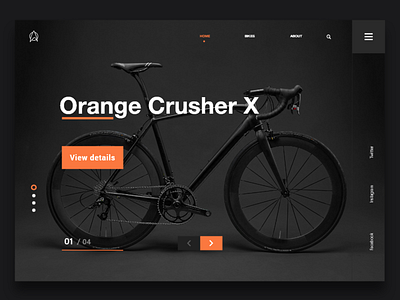 Orange Crusher X bike cycling design ecommerce ui ui ux design ux