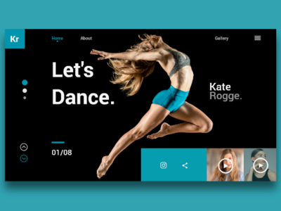 Let's Dance with Kate Rogge branding dance dance studio design music ui ui ux design ux