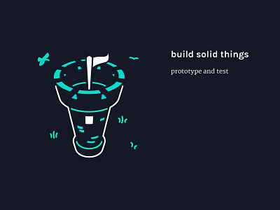 Step 2 - build solid things | Illustration bird color concept creative creative agency design design agency design studio drawing flag flat graphic design icon illustration illustrator prototype sketch tower vector website