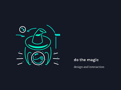 Step 3 - do the magic | Illustration color concept creative creative agency crystal ball design design agency design studio drawing flat graphic design hat icon illustration illustrator magic magician sketch vector website