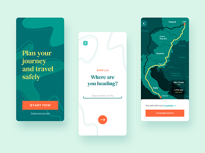 Travel Safe Mobile App adobe xd app concept creative design flat graphic design interface map mobile travel ui ui design user experience user interface ux ux design vector