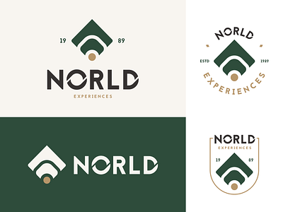 Norld logo design brand branding concept creative design design studio flat graphic design green identity logo logotype mark nature travel travel agency typography ui ux vector