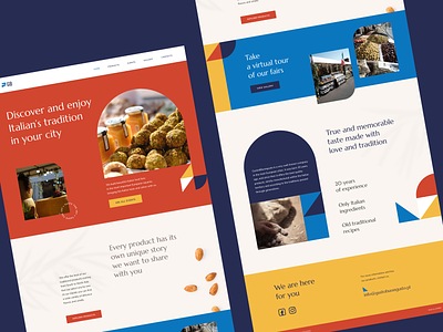 UI Design for Italian food website