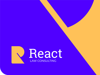 React logo design brand branding color colorful design flat graphic design identity lettering logo logo design logotype mark monogram purple r logo type typography vector yellow