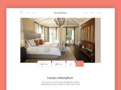 Luxury Hotel web page booking clean color design graphic design homepage hotel interface landing page minimal modern page room template ui ux web web design website white