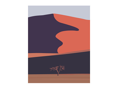 Namibia Desert | Illustration series art artwork clean color creative desert design digital art flat graphic graphic design illustration illustrator landscape minimal nature poster print simple vector