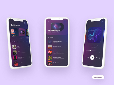 Music Player 3d app branding design graphic design logo mockup product ui ux