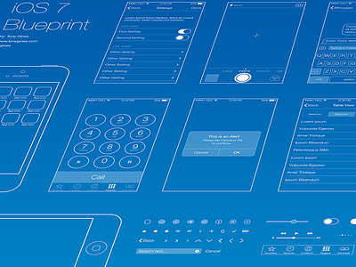 iOS 7 Wireframe Blueprint