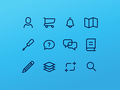 Custom Line Icons icons