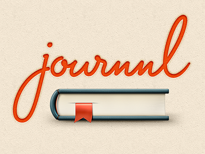 Journnl logo with icon cursive icon identity logo
