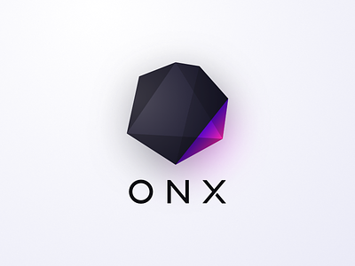 ONX logo brand crystal geometric logo onyx