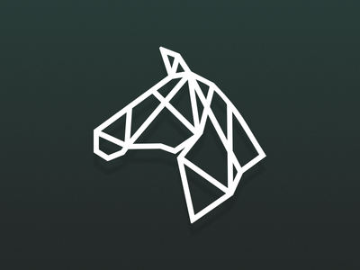 Horse Wire geometric horse logo wire