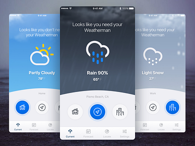 Weatherman app app ios weather