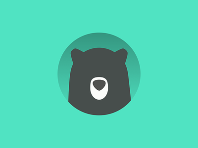 Beary Bearington animal bear flat logo simple