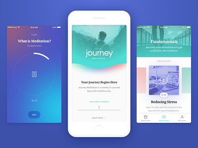 Journey iOS app WIP app audio clean ios login
