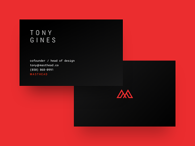 Masthead Business Cards business cards