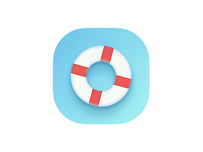 Lifeline icon buoy icon life saver