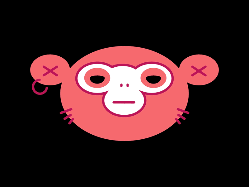 Toxic Monkey animation color design design flat illustration monkey monkey head motion motion animation motion art vector vector art vector artwork
