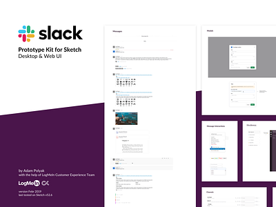 Slack Prototype Kit for Sketch desktop desktop application library prototype sketch sketch 3 sketch app slack symbol web