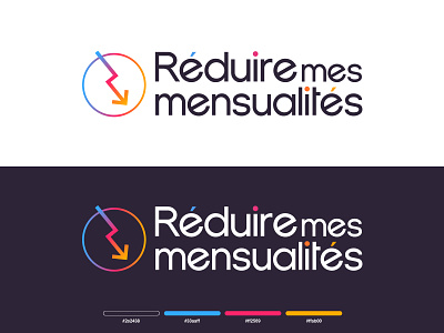 Réduire mes mensualités - Logo branding icon illustrator logo typography vector