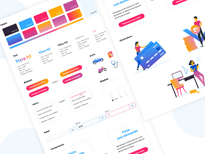 Style guide - reduiremesmensualites.com colors palette components design design system guide illustration style guide ui ui elements ui kit visual system web website