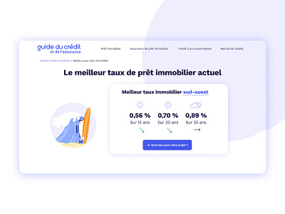 guideducredit.com - meilleur taux branding broker crédit design figma graphic design illustration immobilier loan property broker taux ui ui design uidesign ux ux design vector web webdesign website