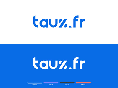 taux.fr - Logo branding logo rate typography