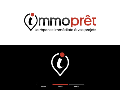 Immopret - Logo branding icon logo logo design