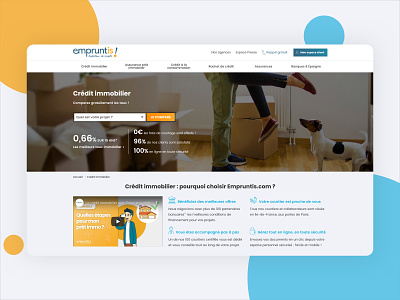 empruntis.com website broker design homepage homepage design interface loan property broker ui uidesign ux web webdesign website