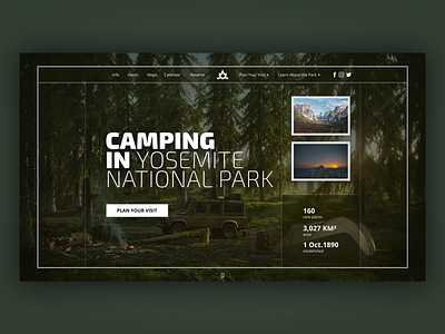Hero Section Design #3 | Camping ui ux web website