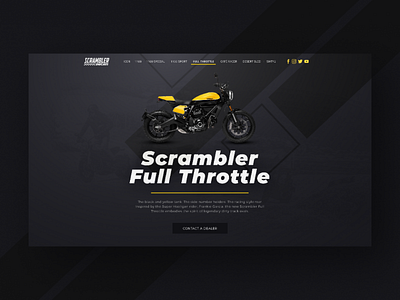 Hero Section Design #5 | Scrambler Full Throttle