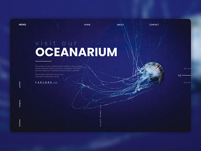 Oceanarium Web Design dark dark mode dark ui landing page landing page design landingpage ocean ui ux web website