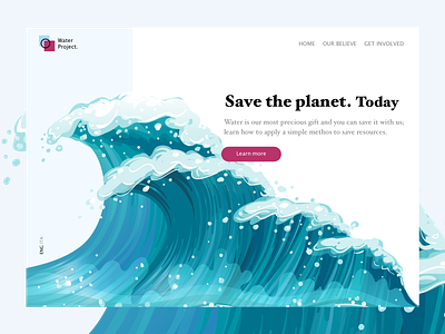 Save the planet! blue call to action enviroment home illustrator nature neutral webdesign