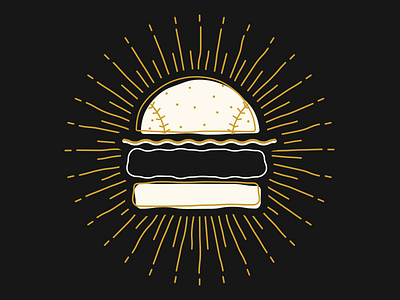 Burgers and Baseball baseball burger concept graphic pittsburgh shirt