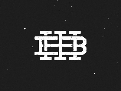HHB Monogram logo mark monogram rustic slab serif texture typography