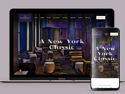 The Maxwell homepage hotel new york city nyc travel tripper ui ux web design