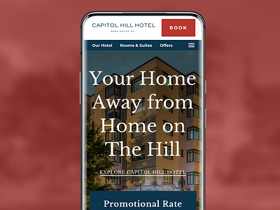 Capitol Hill Hotel hotel booking mobile first responsive web design ui ux website